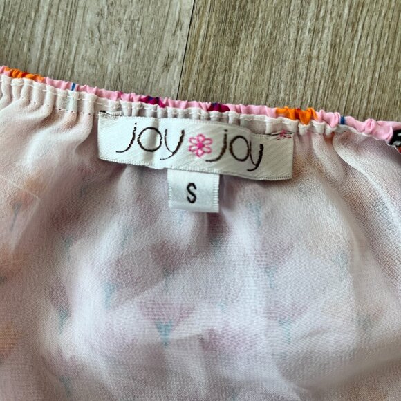 Womens Joy Joy Pink Colorful Tank Top - S - Picture 6 of 6